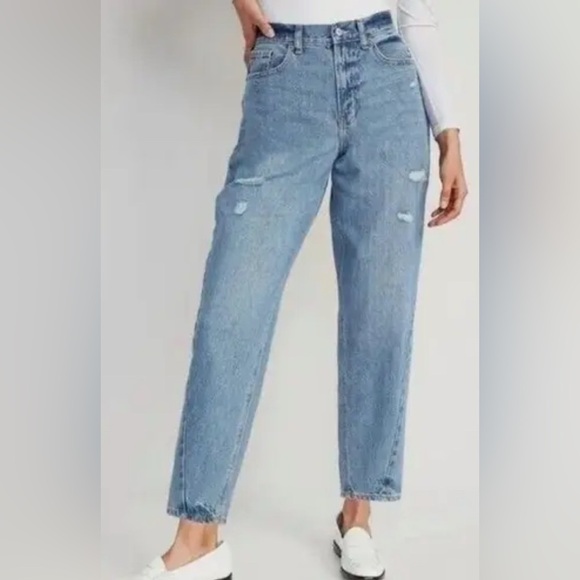 Old Navy Denim - Old Navy extra hi-rise loose taper me Darla Blue Jeans